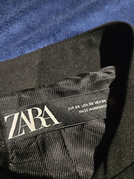 Zara Black Oversized Bomber Jacket with Snap Buttons - Picture 8 of 10